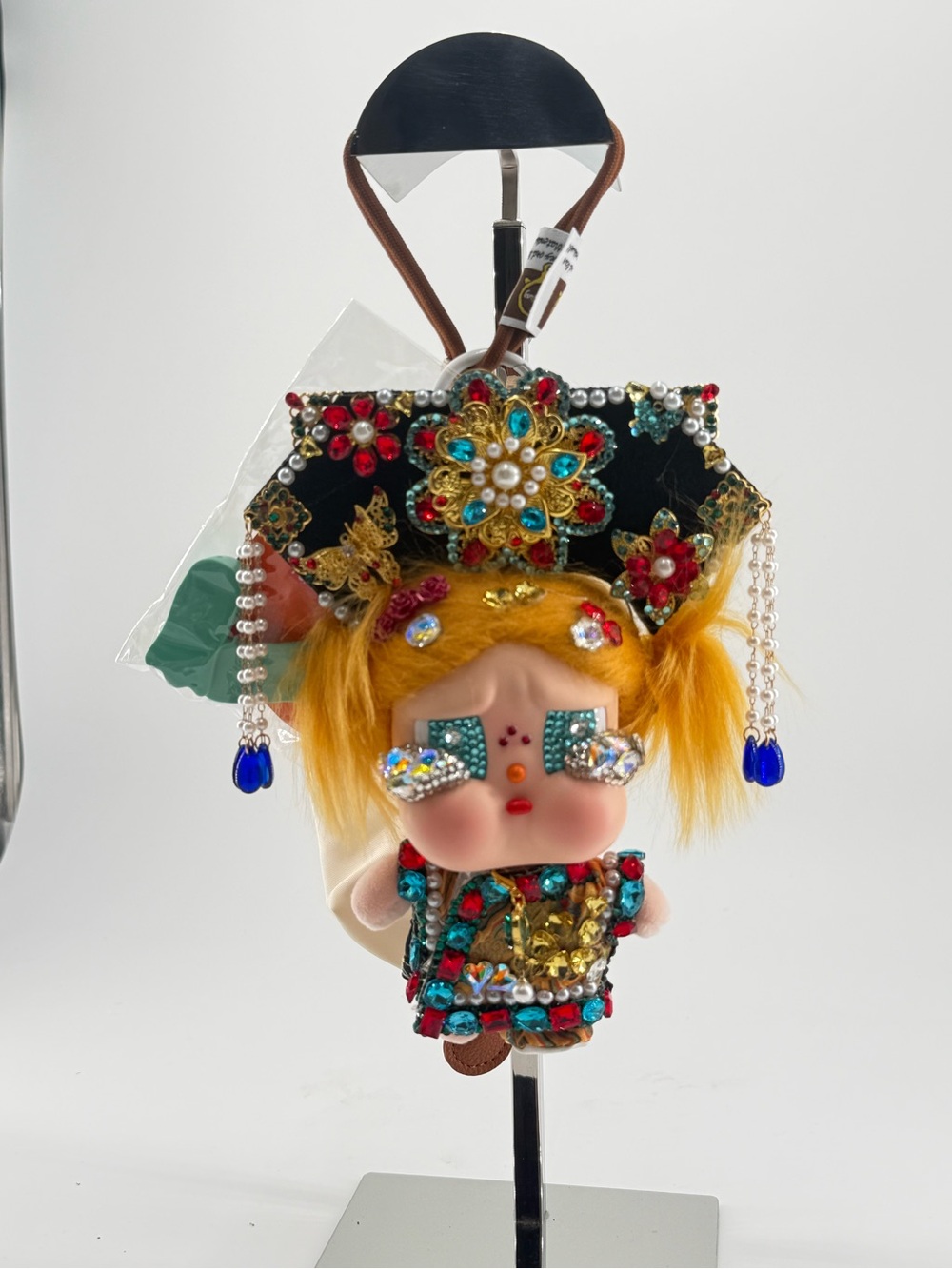 Cry baby Bejeweled Doll Keychain Ornament - Multicolor